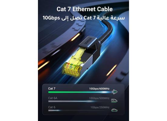 UGREEN Cat 7 Braided Ethernet LAN Cable (5m) – 10Gbps High-Speed | 600MHz | Double Shielded RJ45